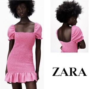 Zara | Dresses | Pointelle Knit Mini Dress Sizes S M New With Tag | Poshmark